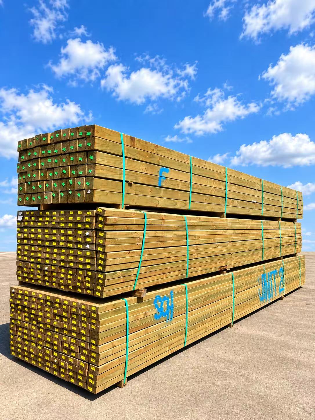 Stacked timber supplied by Wangsen Hardware