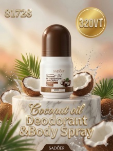 SADOER Nourishing Coconut Oil Deodorant & Body Spray (Summer Island Coconut Breeze)